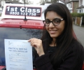 Xyna with Driving test pass certificate